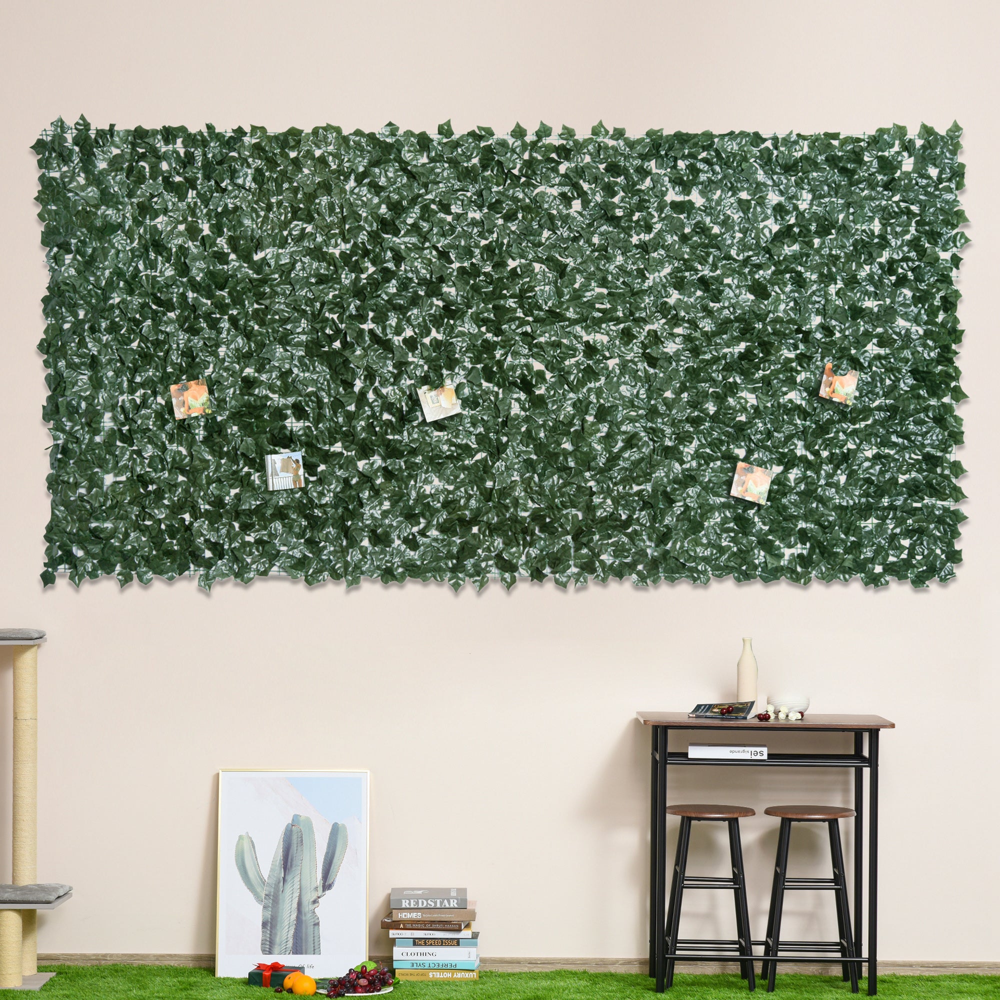 Artificial Hedge Privacy Screen 300 x 150 cm Dark Green