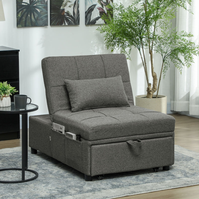 Four-In-One Sleeper Chair - Dark Grey