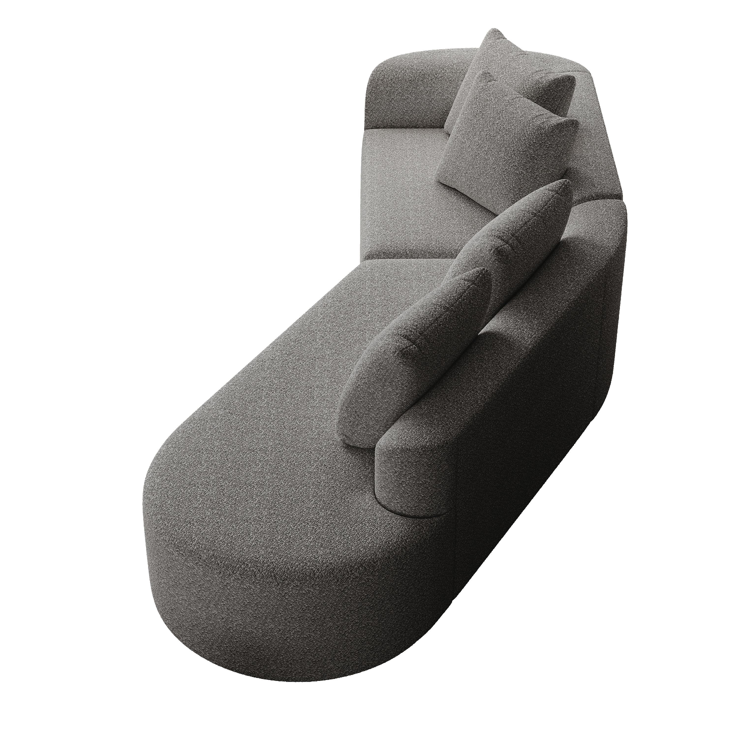 Chenille Sofa, Modern Upholstered Oversized Corner 4-Seater, freely combinable