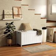 Storage Box Chest, Handle Lid, Living Room Bedroom, White