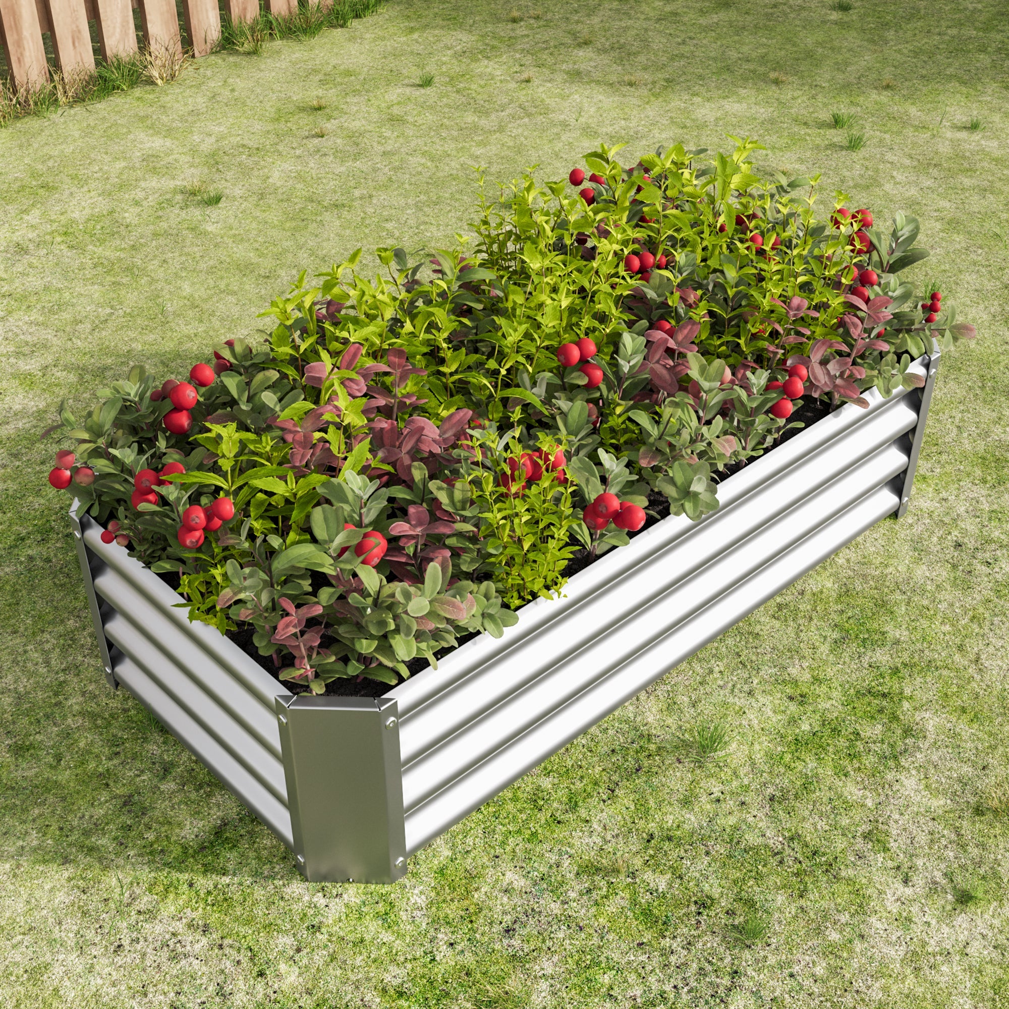 Raised bed Metal Plant Bed, Stable Design, Rust Protection, for Vegetables, Herbs & Flowers, Anthracite