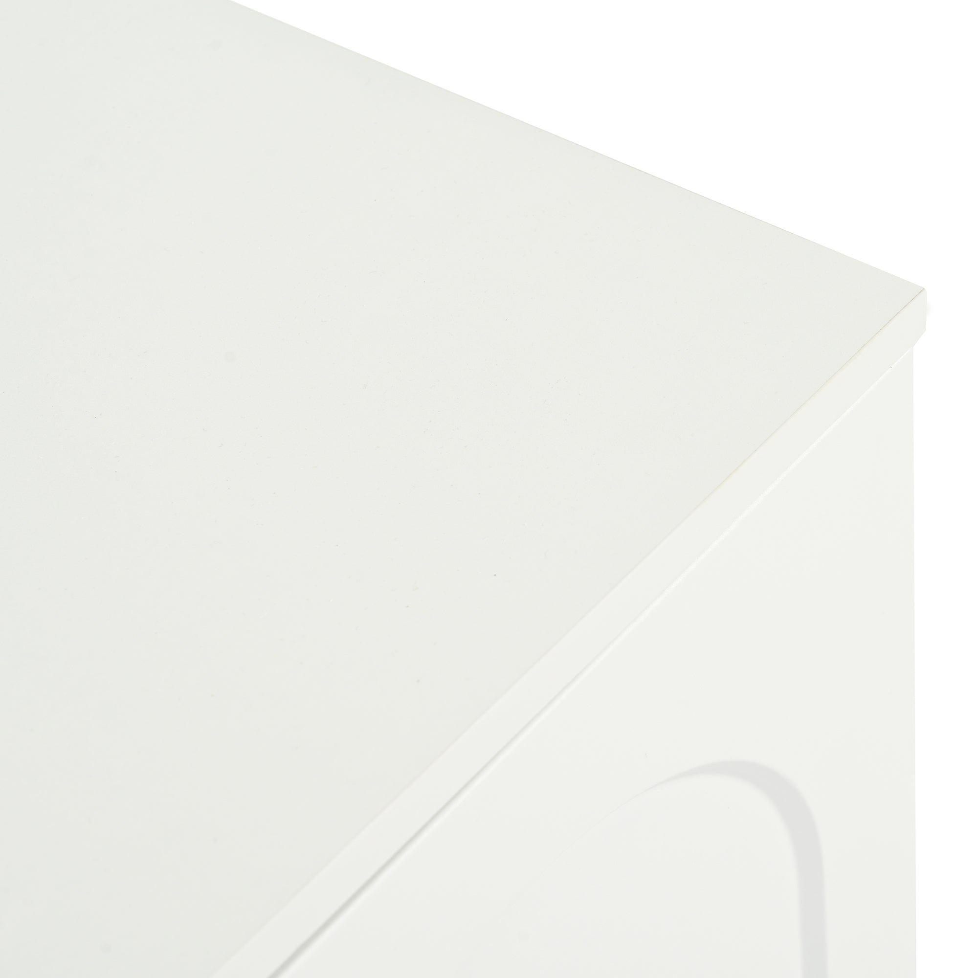 Sideboard, Minimalist Arched Pattern 4-Door, Pure White