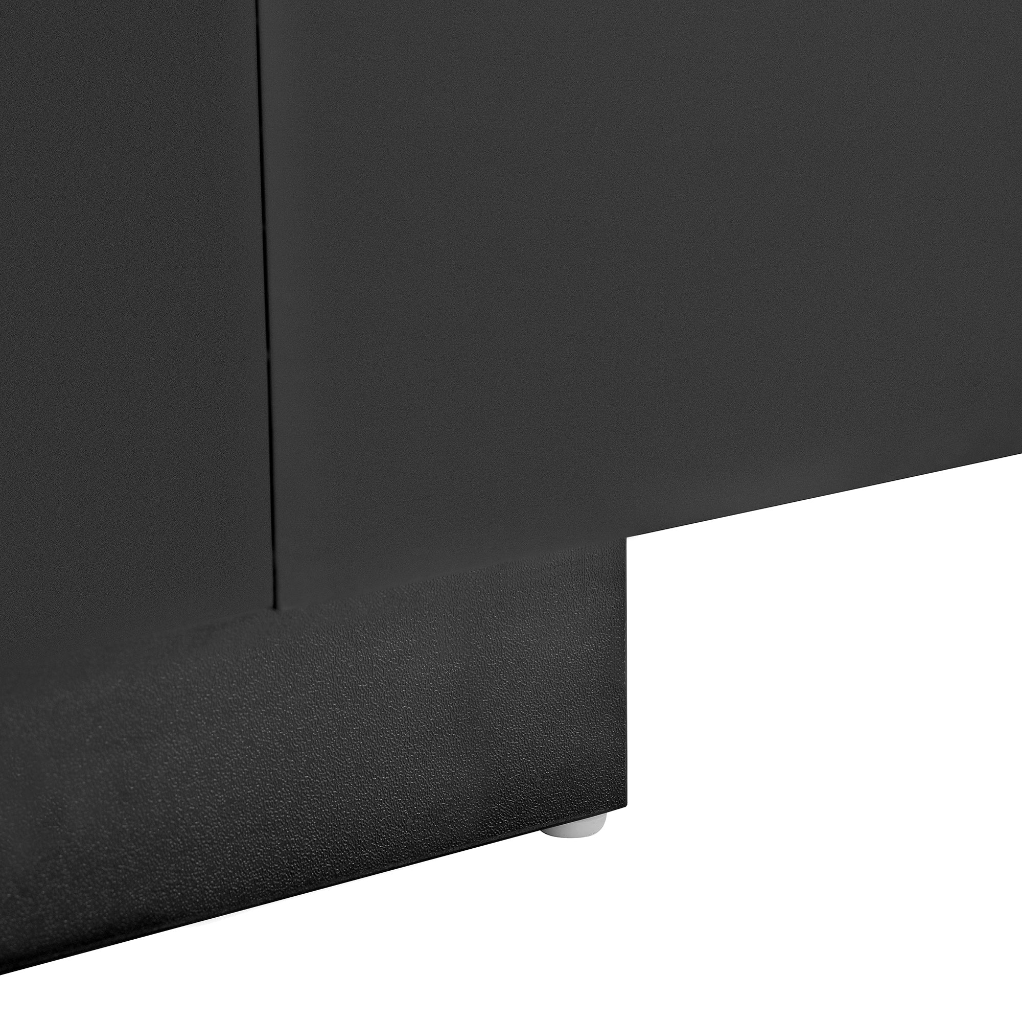 High-gloss Coffee Table with LED Lighting, Extendable, Storage, Black and White