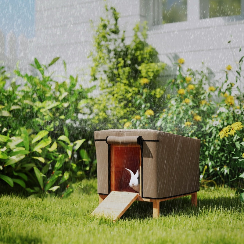 Rabbit Hutch Cover, Water-Resistant, 43 x 52 x 37cm, Brown