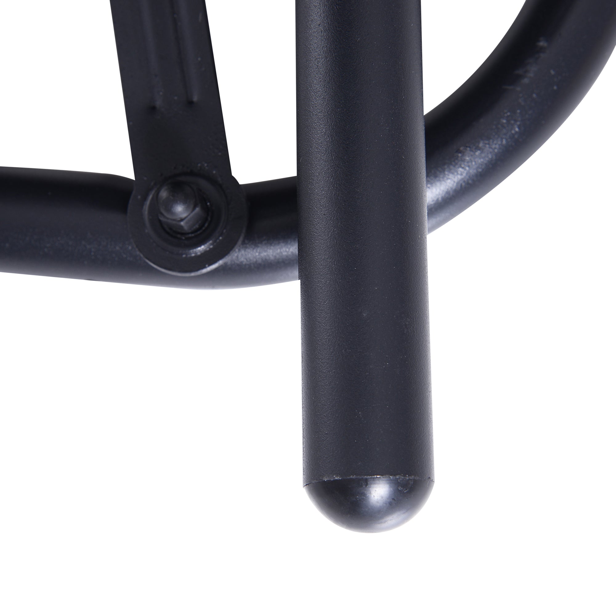 Rocking Chair 2-Seater Garden Swing Park Bench Metal, Black 120 x 70 x 88 cm