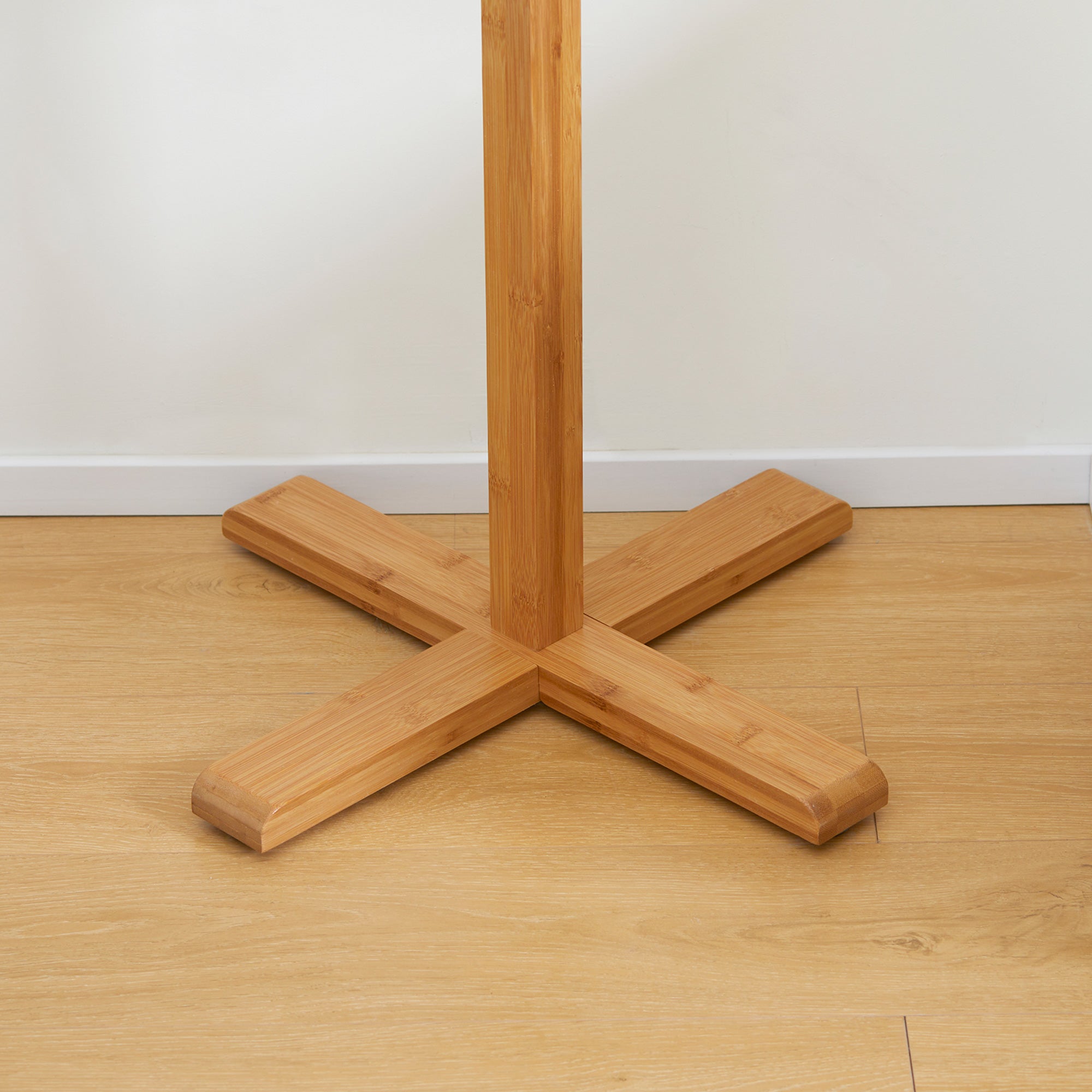 Bamboo coat rack, 8 hooks, clothes rack, stylish & functional