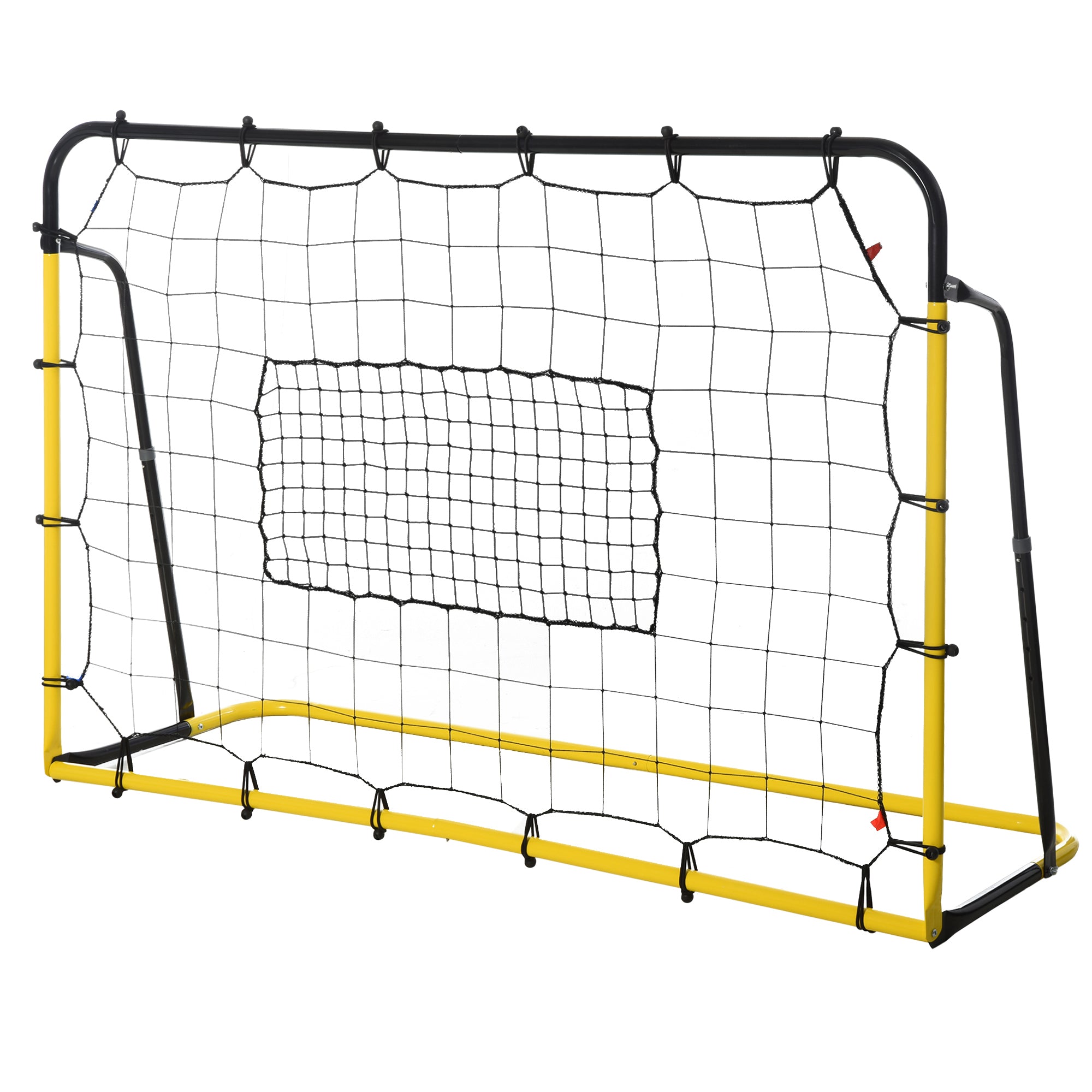 Kickback Football Rebounder Goal Rebound Wall 184x63x123 cm Yellow Black