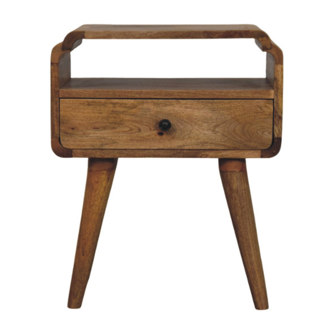 Newton Nightstand, Solid Wood, Oak-ish Finish