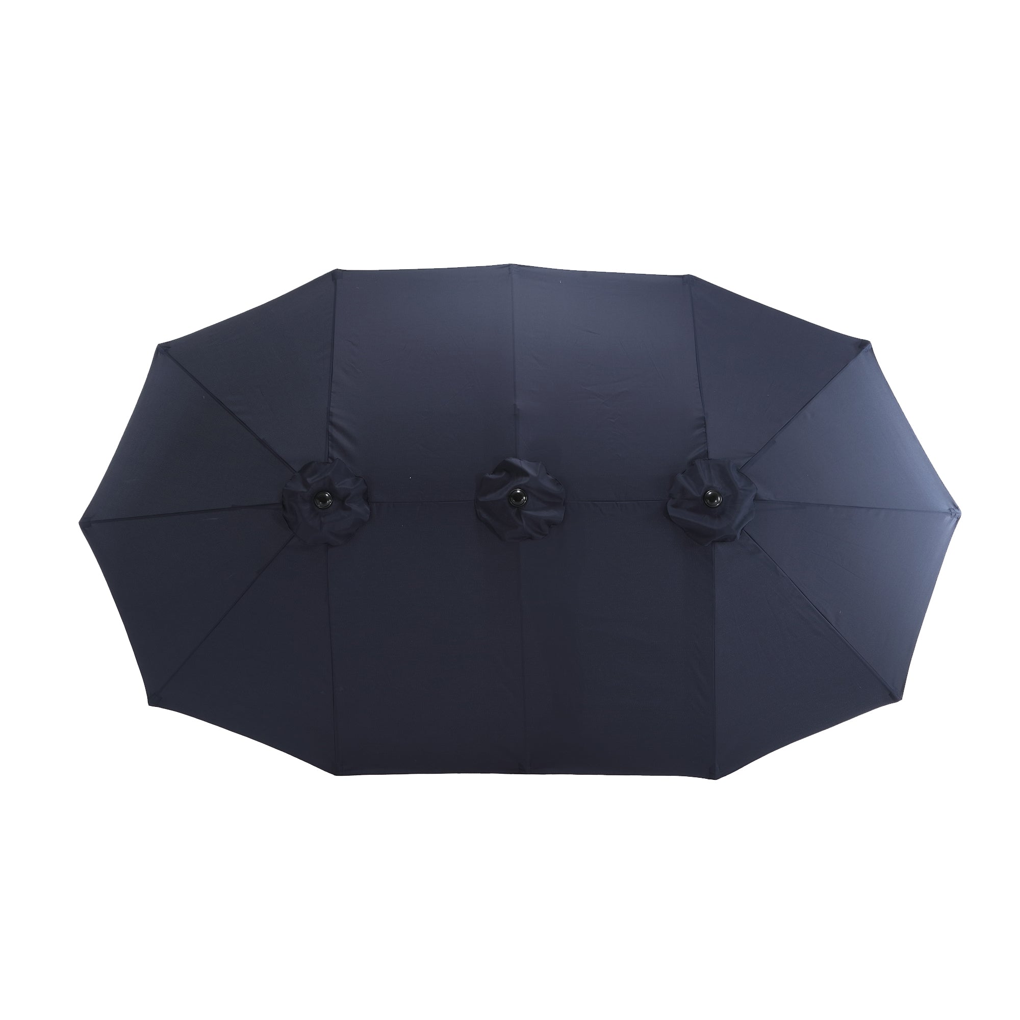 14.8 Ft Double Sided Outdoor Umbrella, Rectangular Large with Crank, Navy Blue