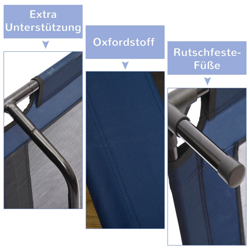 Dog Bed Outdoor Cat Bed, Metal & Oxford Fabric, Blue