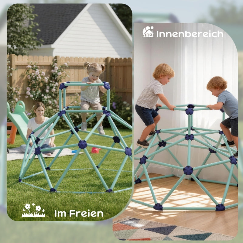 Climbing Dome, Ø182.5cm UV-Resistant Waterproof Frame for Ages 3-8, Blue Plastic