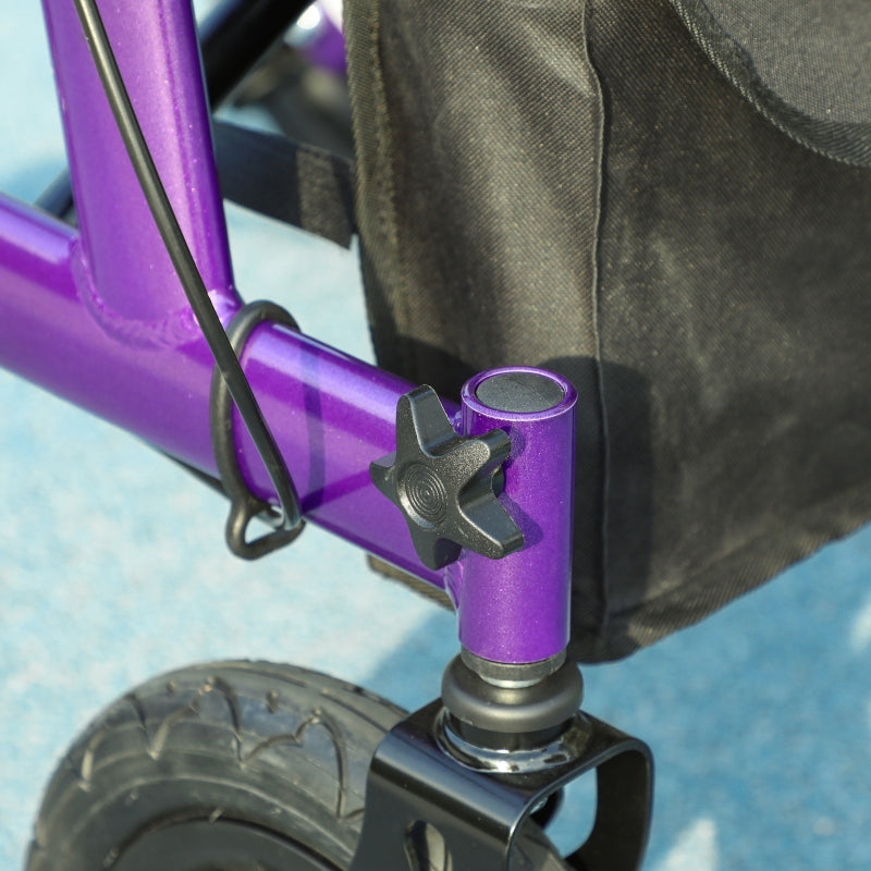 Folding Rollator Walker - Lightweight, All-terrain, Adjustable, Purple
