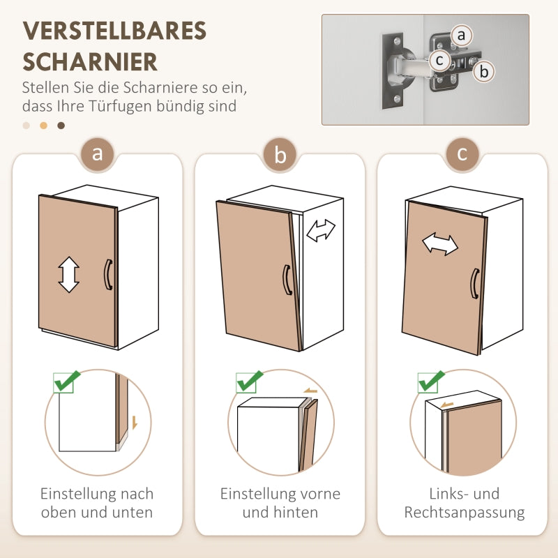 Kitchen Buffet Cabinet Storage with 3 Drawers 3 Shelves 89x168cm White