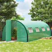 Polyethylene Walk-in Polytunnel Greenhouse, Upgraded Structure, 6 x 3(m), Green