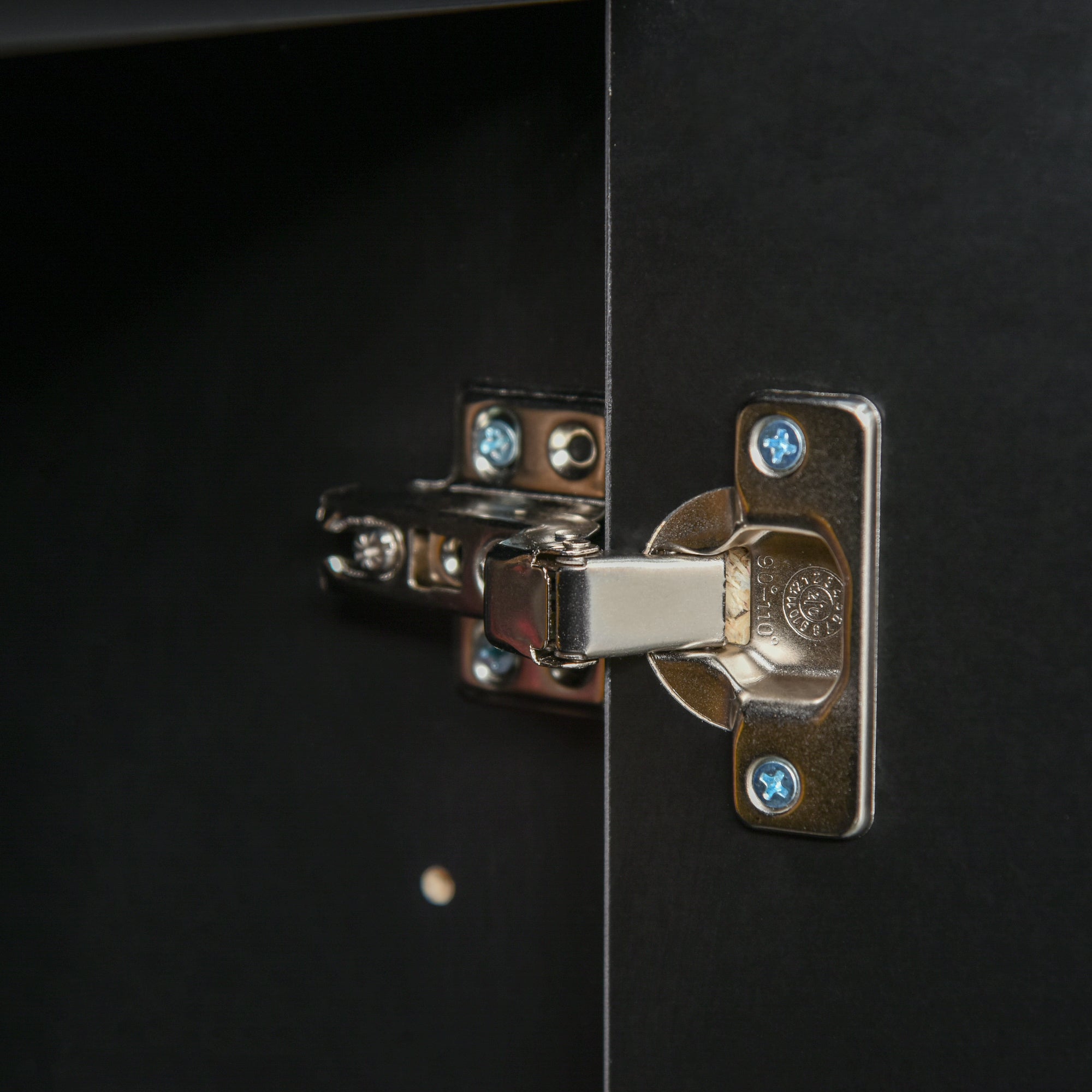 Sideboard Storage Cabinet with 2 Drawers & 2 Doors Black