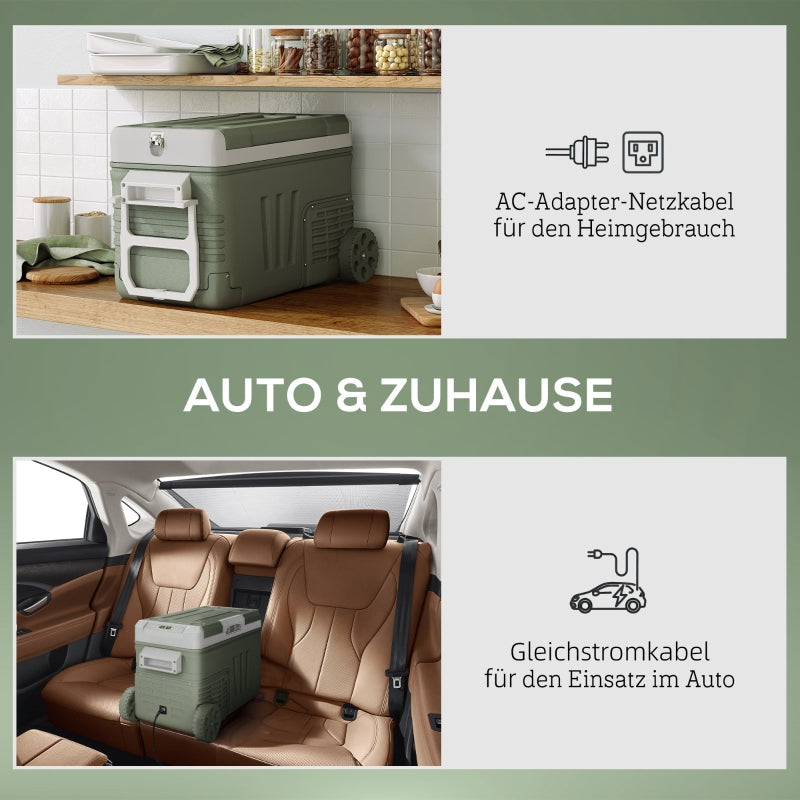 Compressor Cooler Box 33L Electric LED Mini Fridge 12/230V, Green