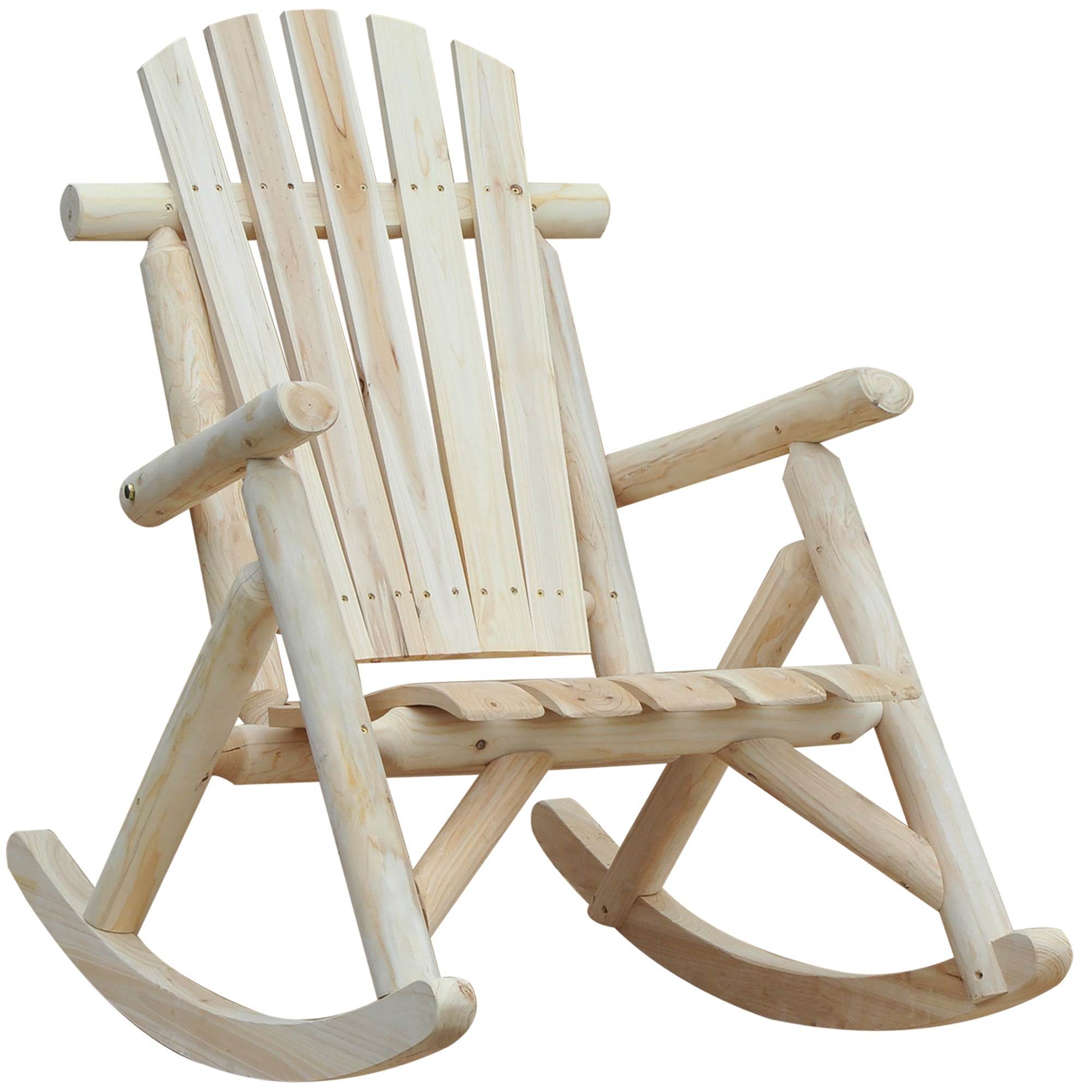 rocking chair swing garden chair natural fir wood
