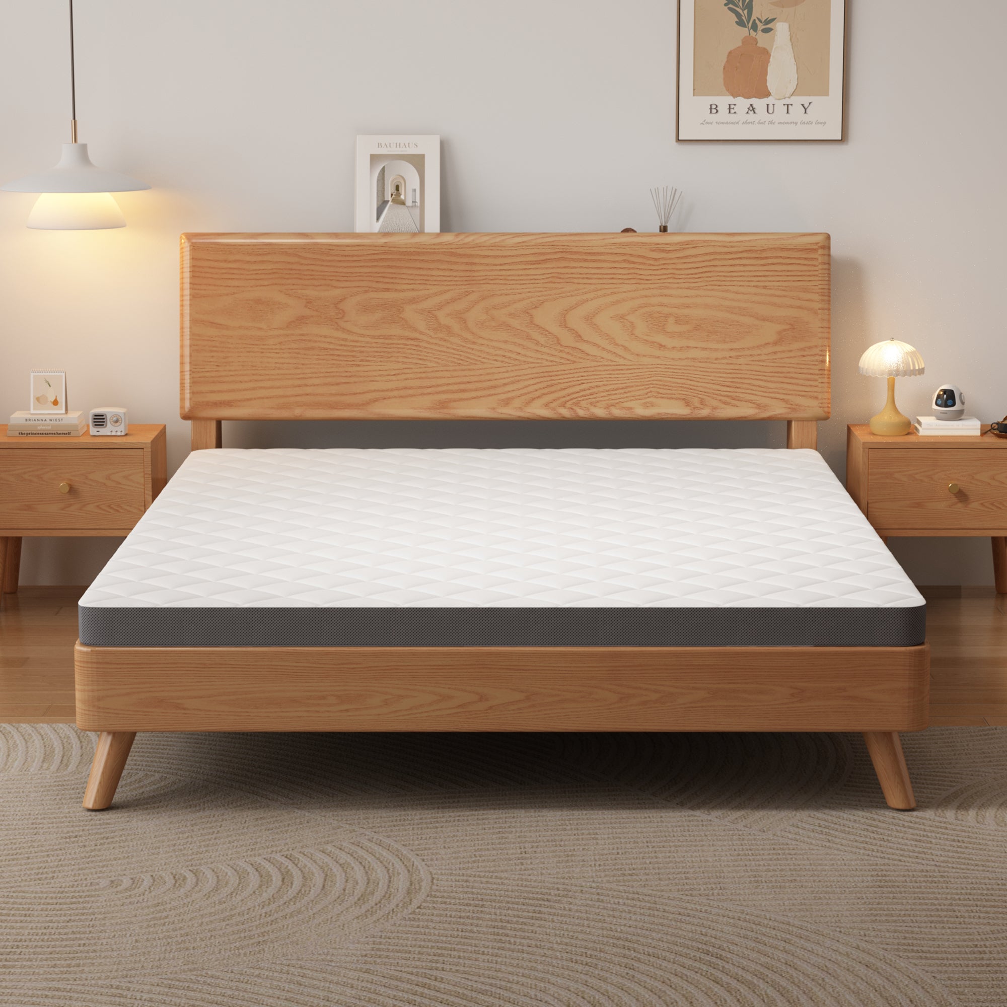 Mattress H3, Comfortable 7cm Medium Strength Seven Zone Embossed Foam