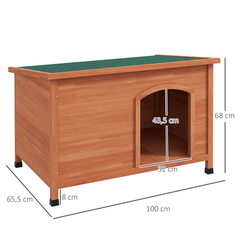Doghouse XXL Wooden 100x65.5x68cm - Orange