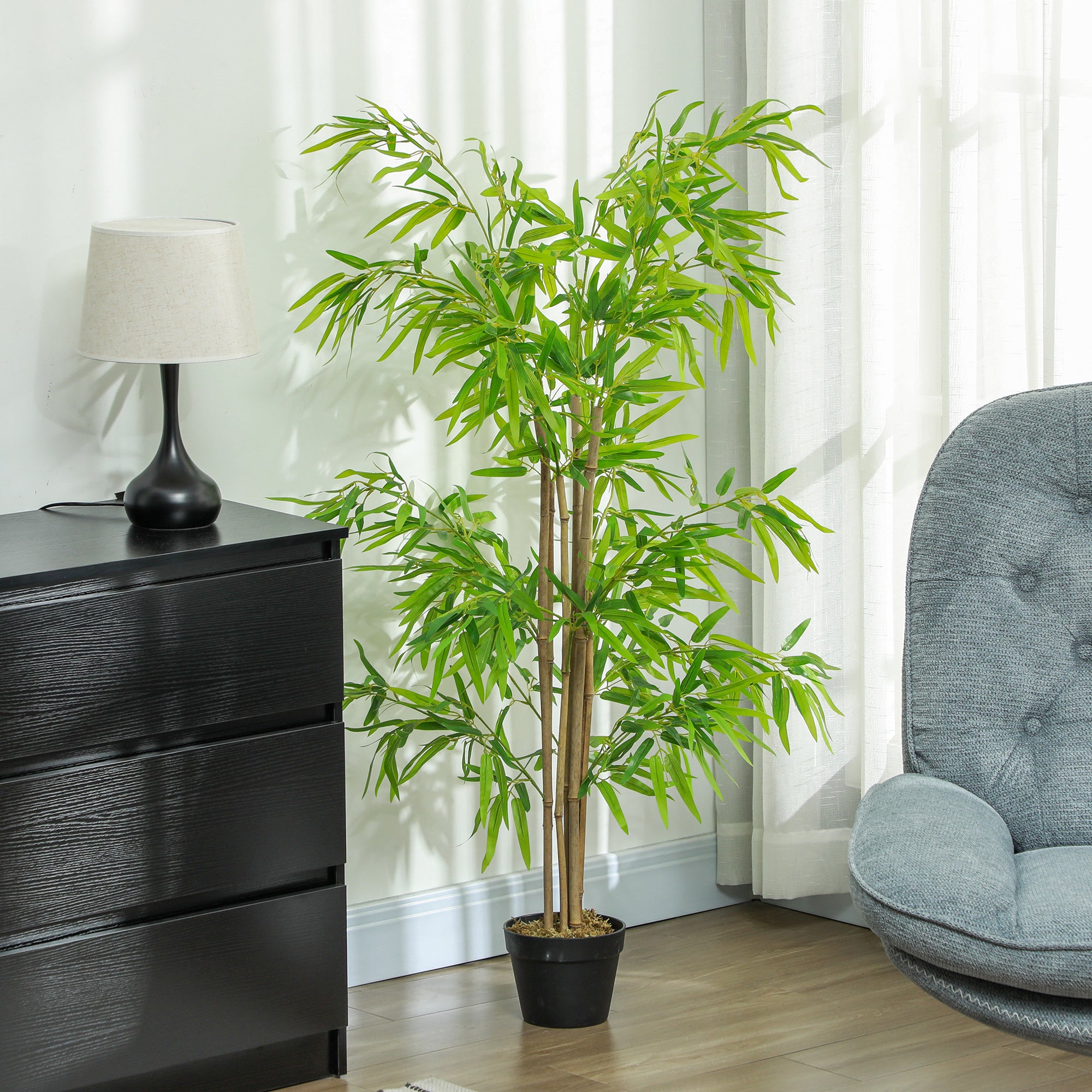 Artificial Bamboo Plant, 150cm Large Fake Plant, Plastic