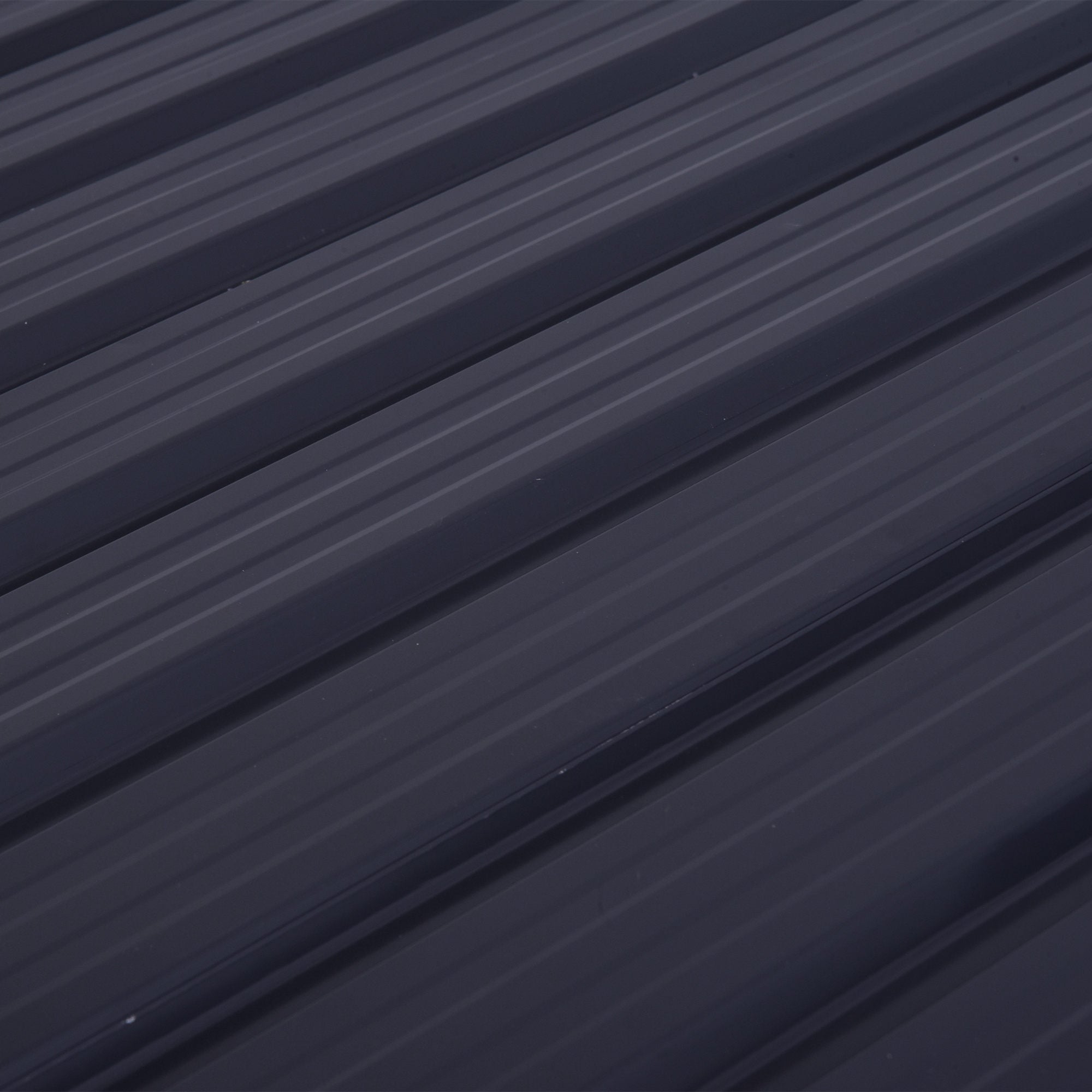 Two-Bin Storage Shelter, Corrugated Steel, Black