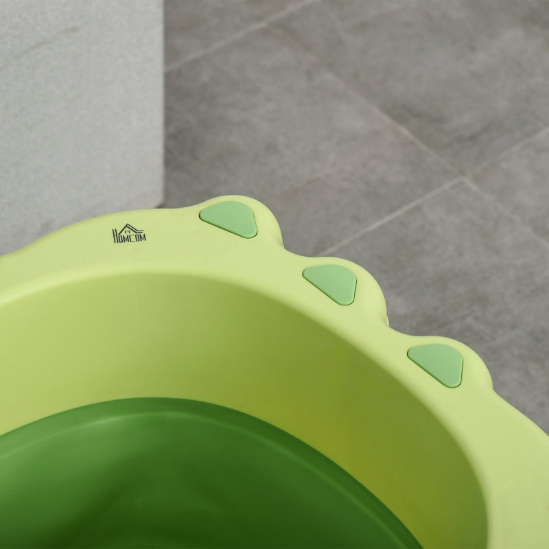 Foldable Baby Bathtub with Stool Green TPU