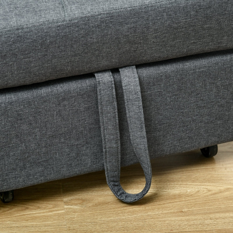 Convertible Chair Bed, 4-in-1 Sleeper Sofa Recliner, Grey