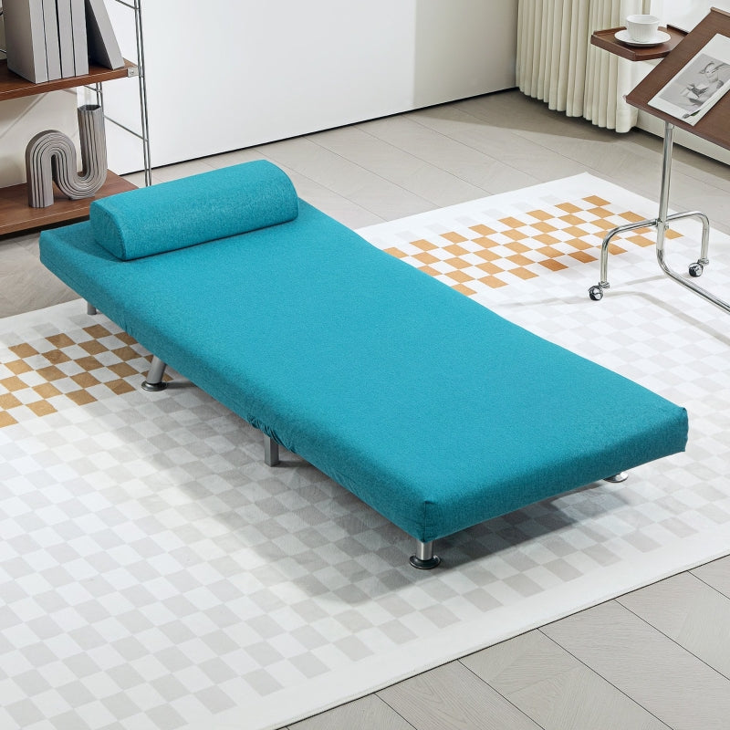 Single Sleeper Chair - Linen-Feel, Dark Blue