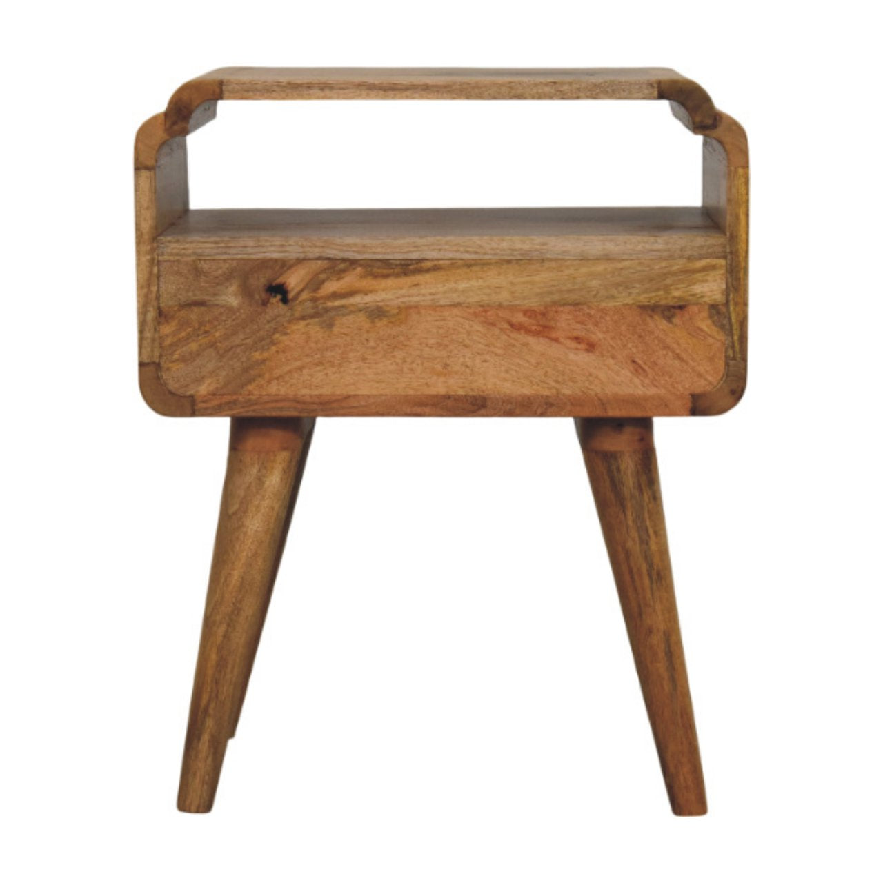 Newton Nightstand, Solid Wood, Oak-ish Finish