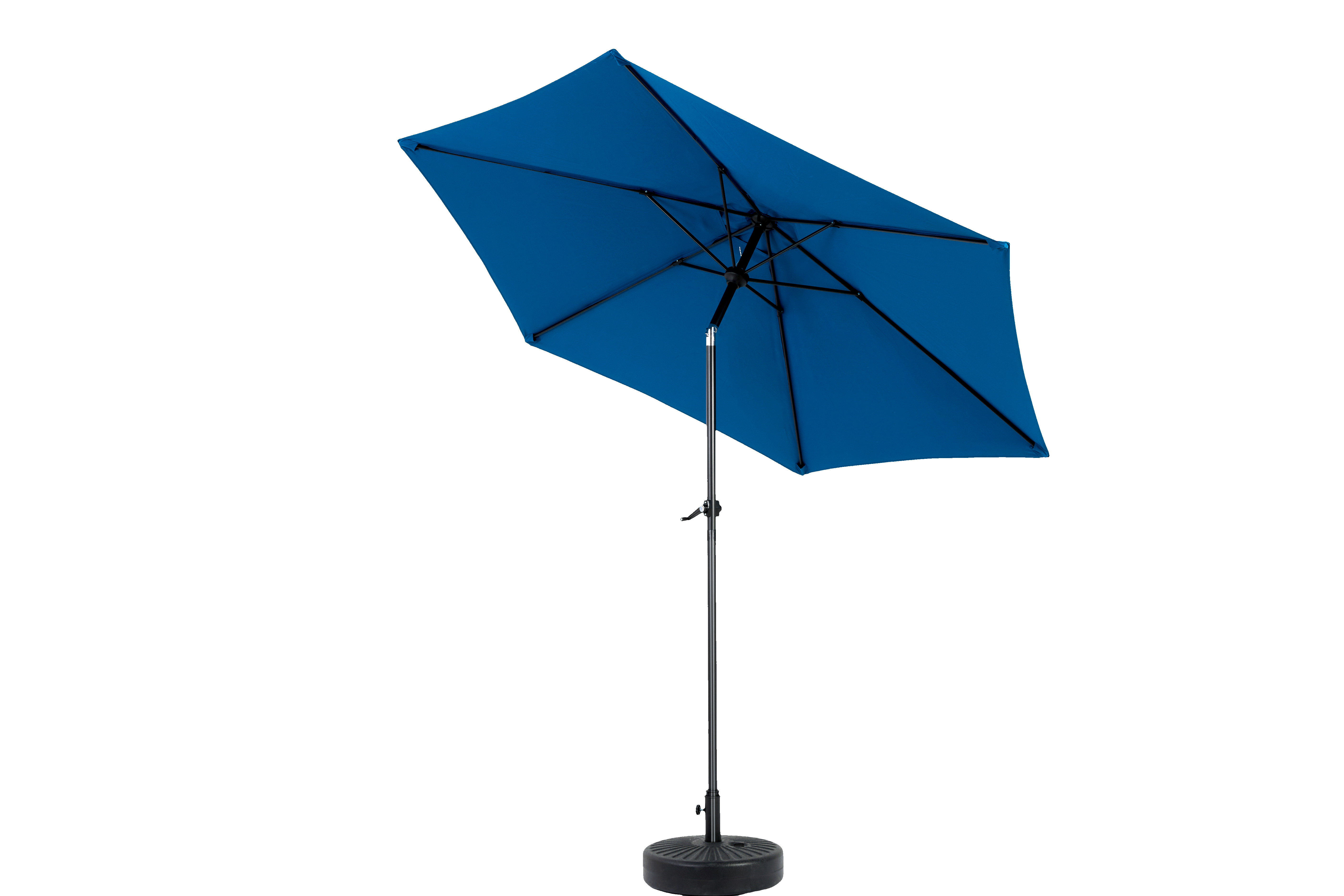 Outdoor Umbrella 9 Ft Double Sided Rectangular with Crank, Blue