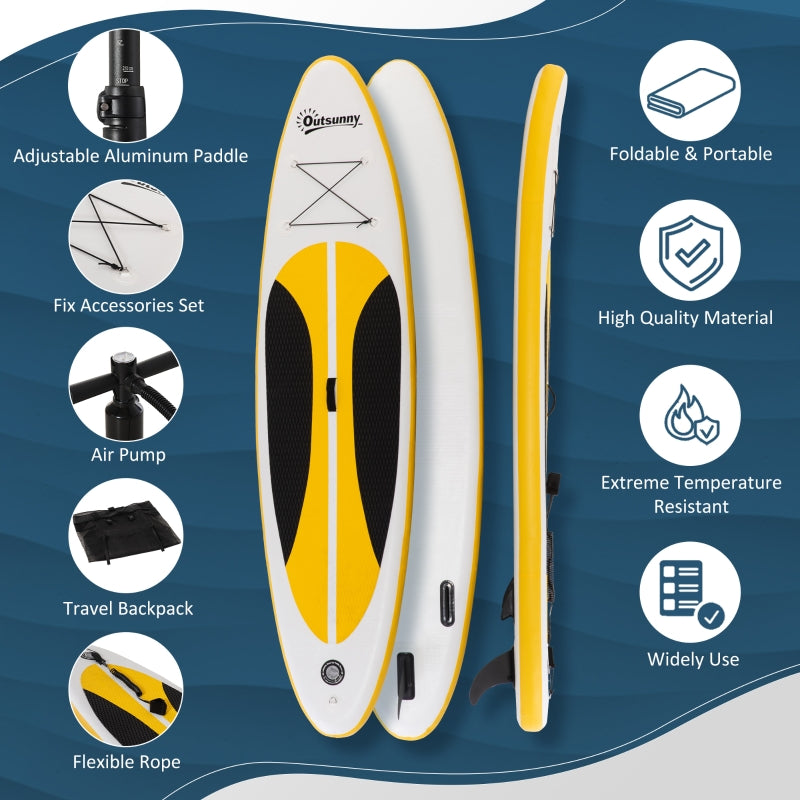 Inflatable Stand Up Paddle Board, Non-Slip & Ultra-Light with ISUP Accessories, White