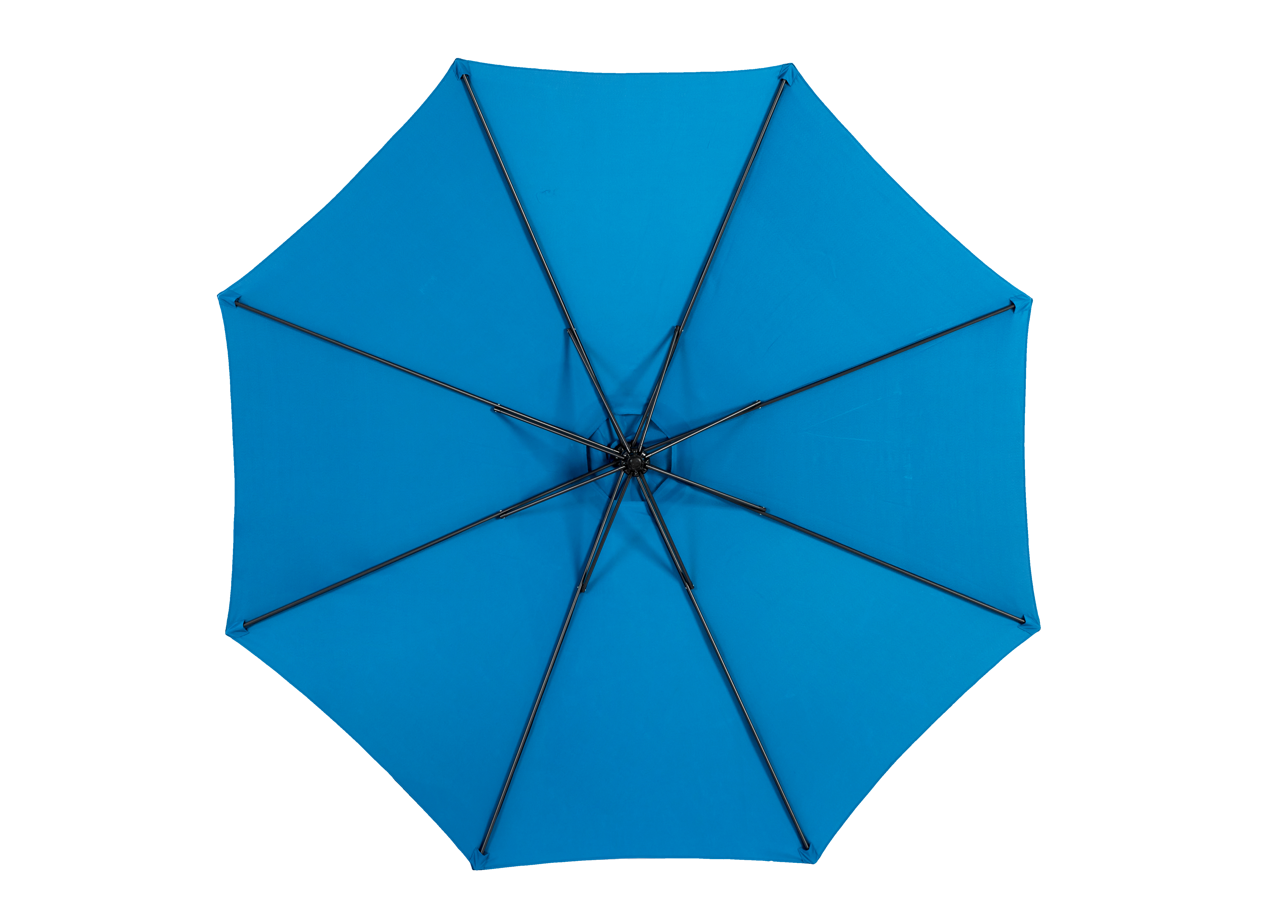 Double Sided Outdoor Umbrella, 14.8 Ft Rectangular Large with Crank, Blue