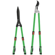 Hedge Trimmer Set 2-Piece, 90cm Blade Length, Extendable Handle, Metal