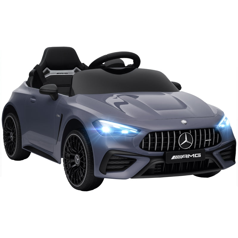 Children's Electric Car Mercedes Design 12V Motor with Remote Control and LED Lights, Grey