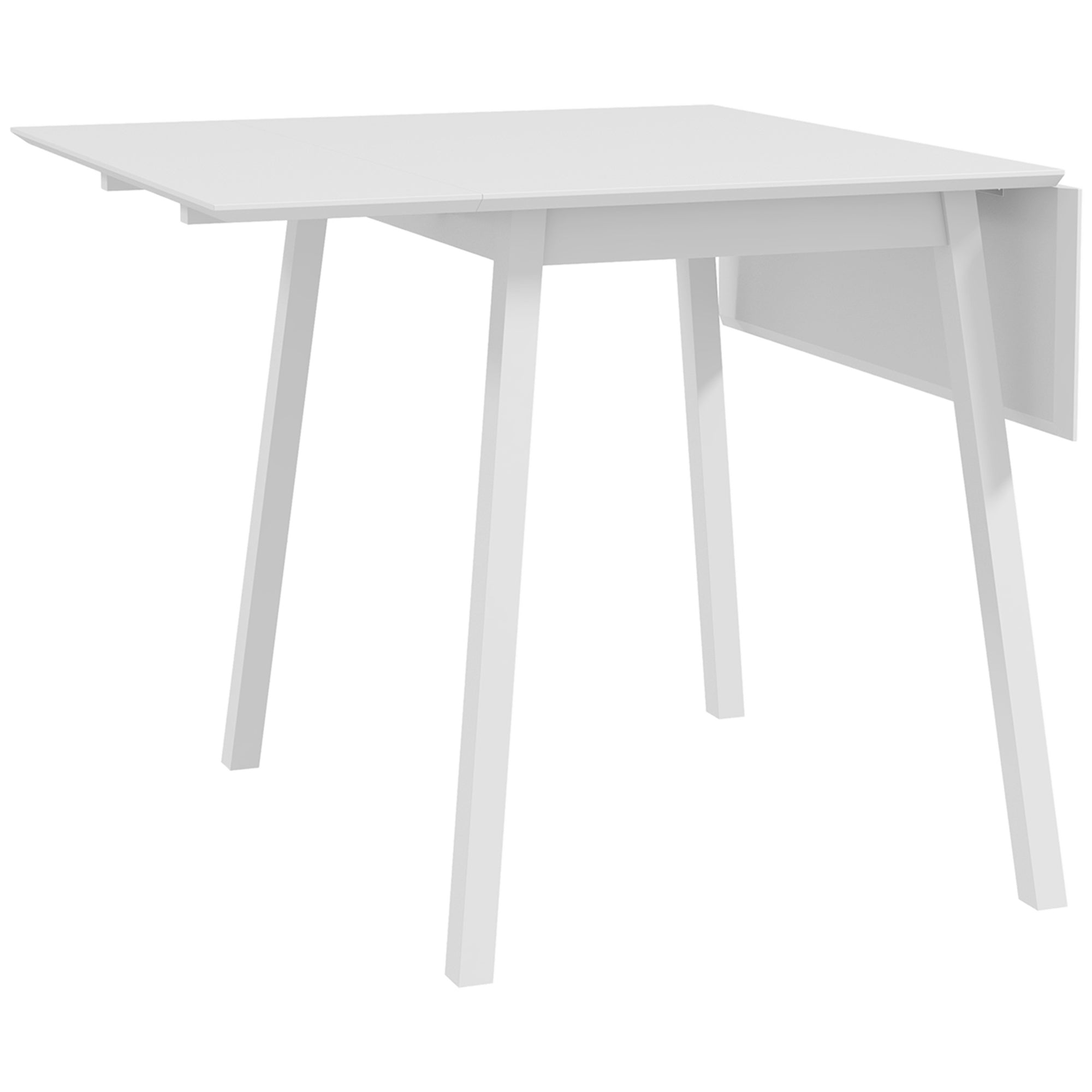 Folding Dining Table, 2-4 Person, Wooden, White