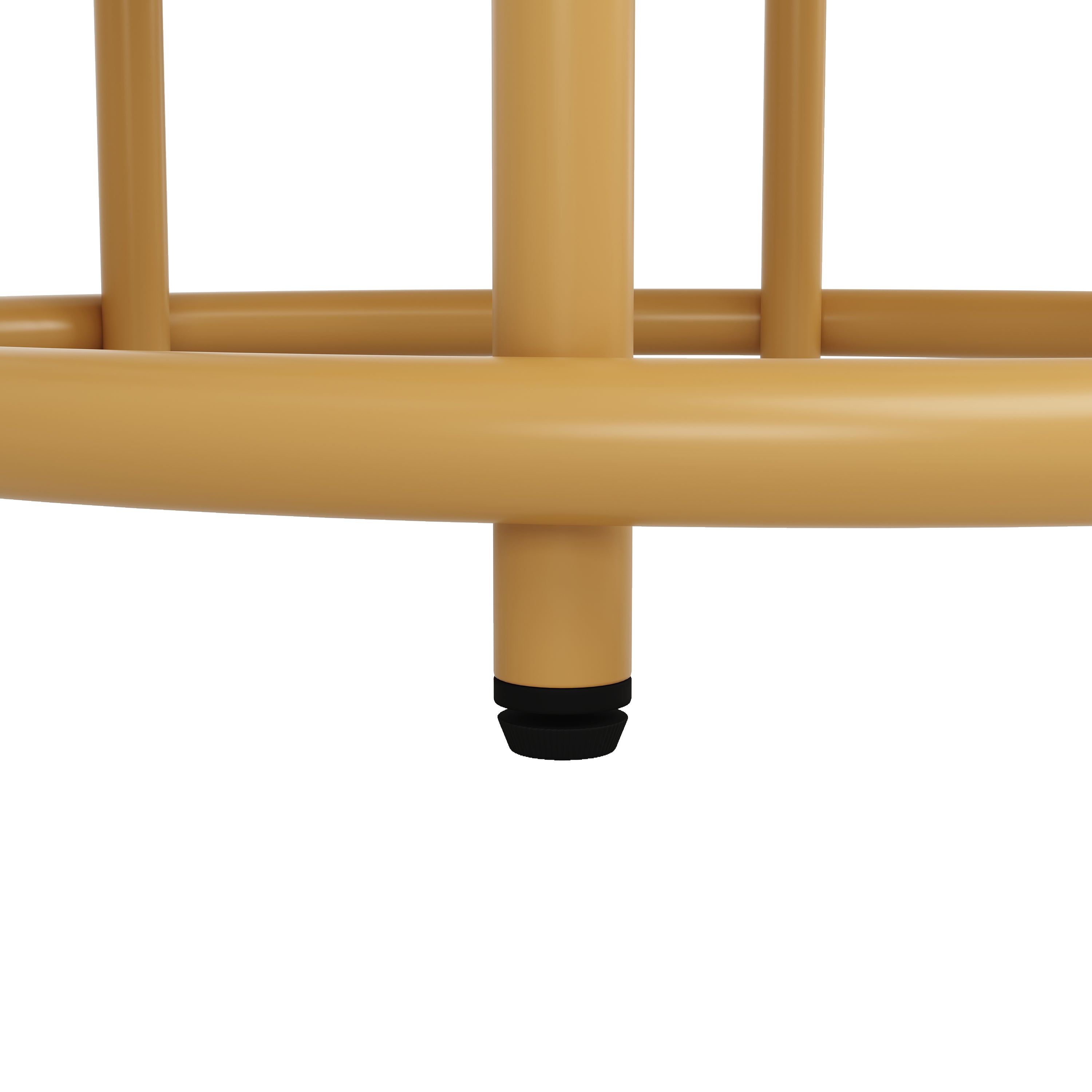 Round Dining Table 100cm 4-6 Seat Metal Ring Legs - Marbled MDF / Gold