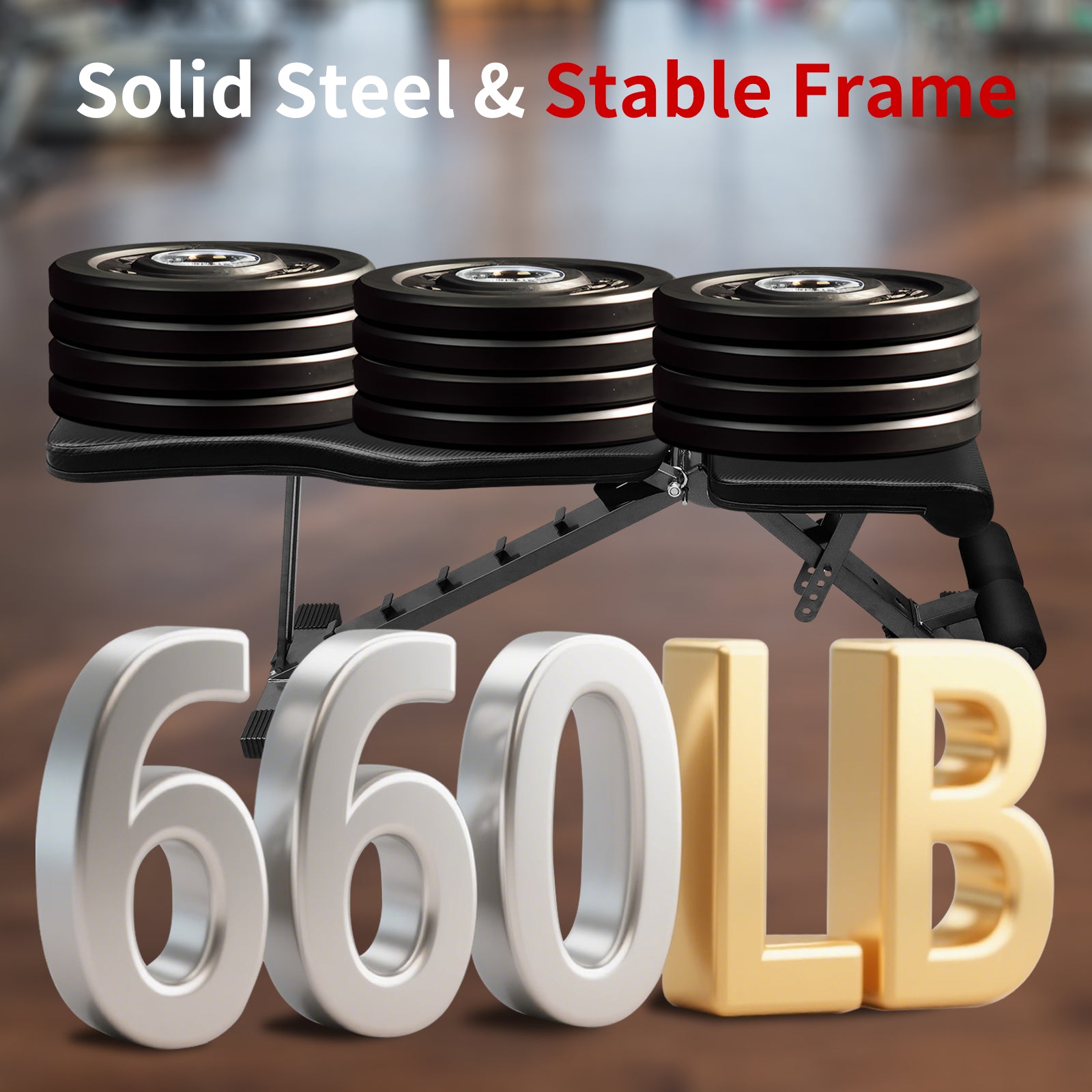 Weight Bench, Adjustable Strength Training Sit-up Chair, Multi-Purpose Foldable