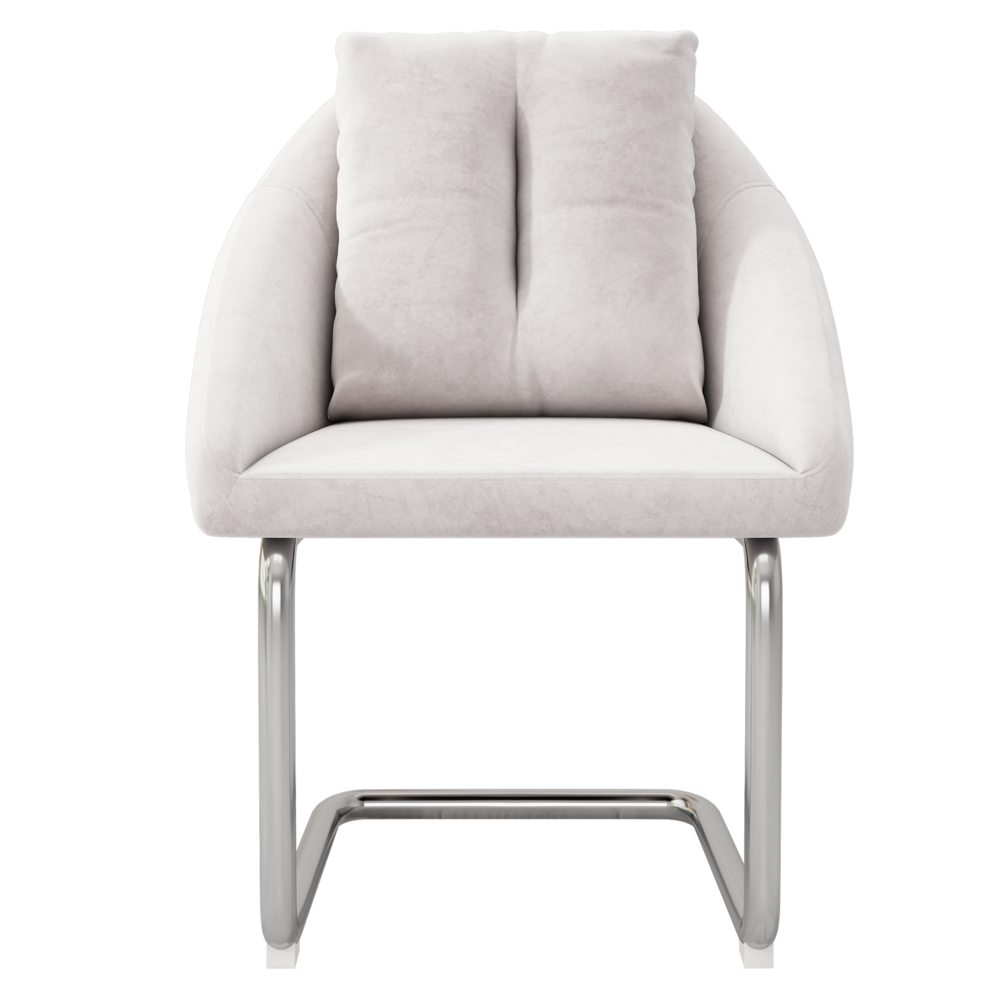 Velvet Dining Chairs, Set of 2 with Cushions, Curved Legs, Beige