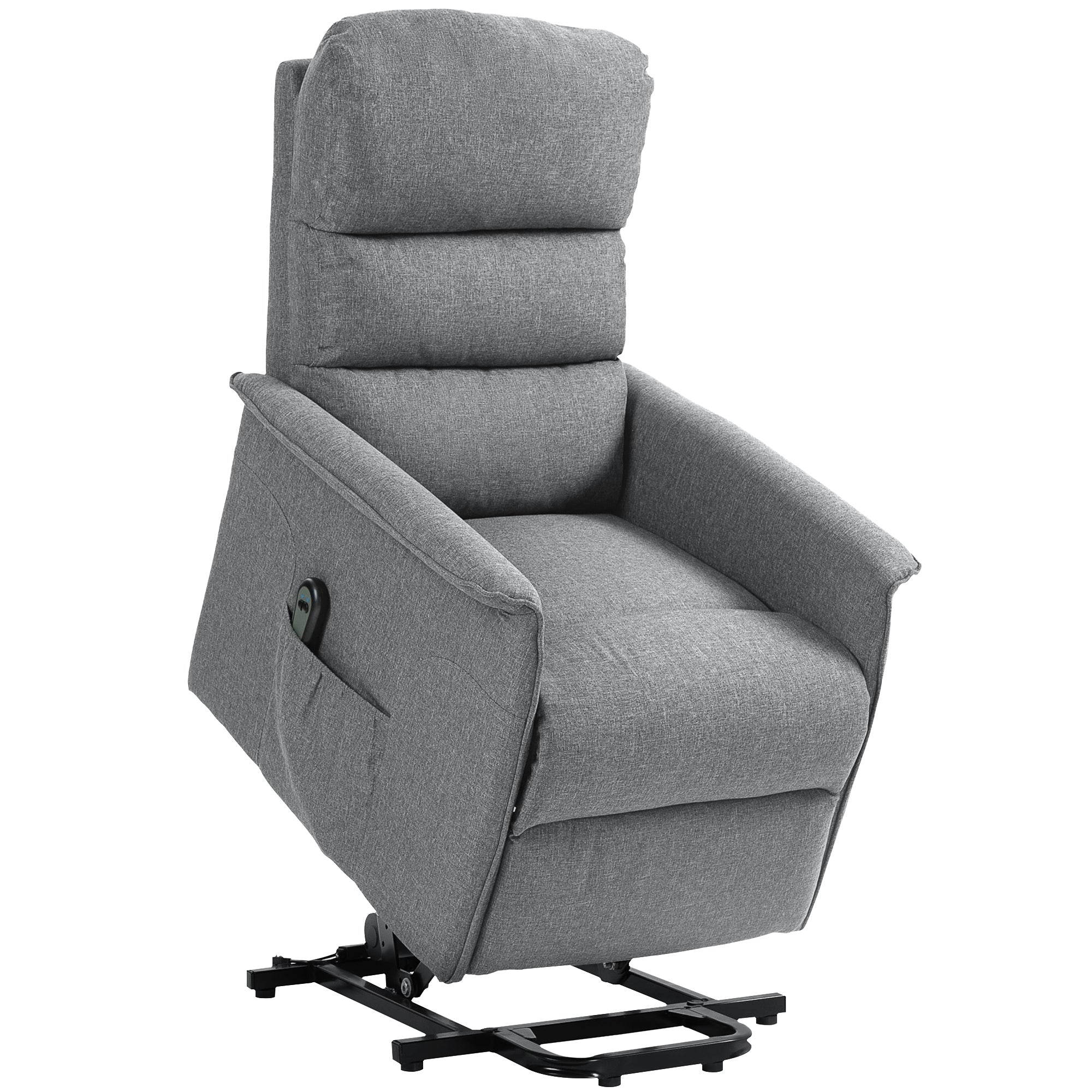 Electric Riser Recline Armchair with Footrest - Grey