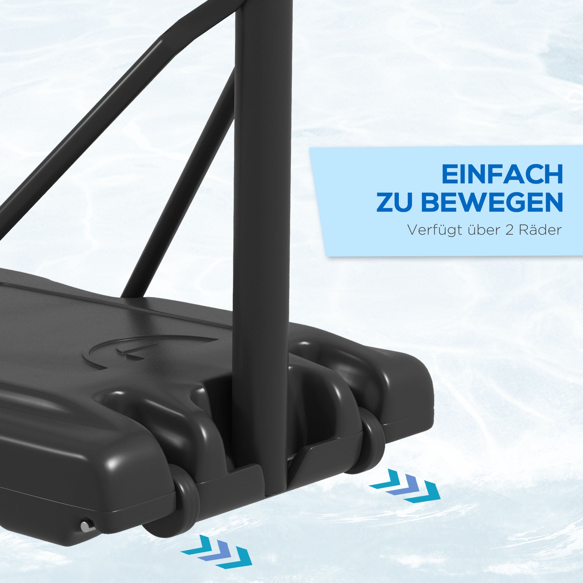 Basketball Stand, Height-Adjustable with Wheels, Steel