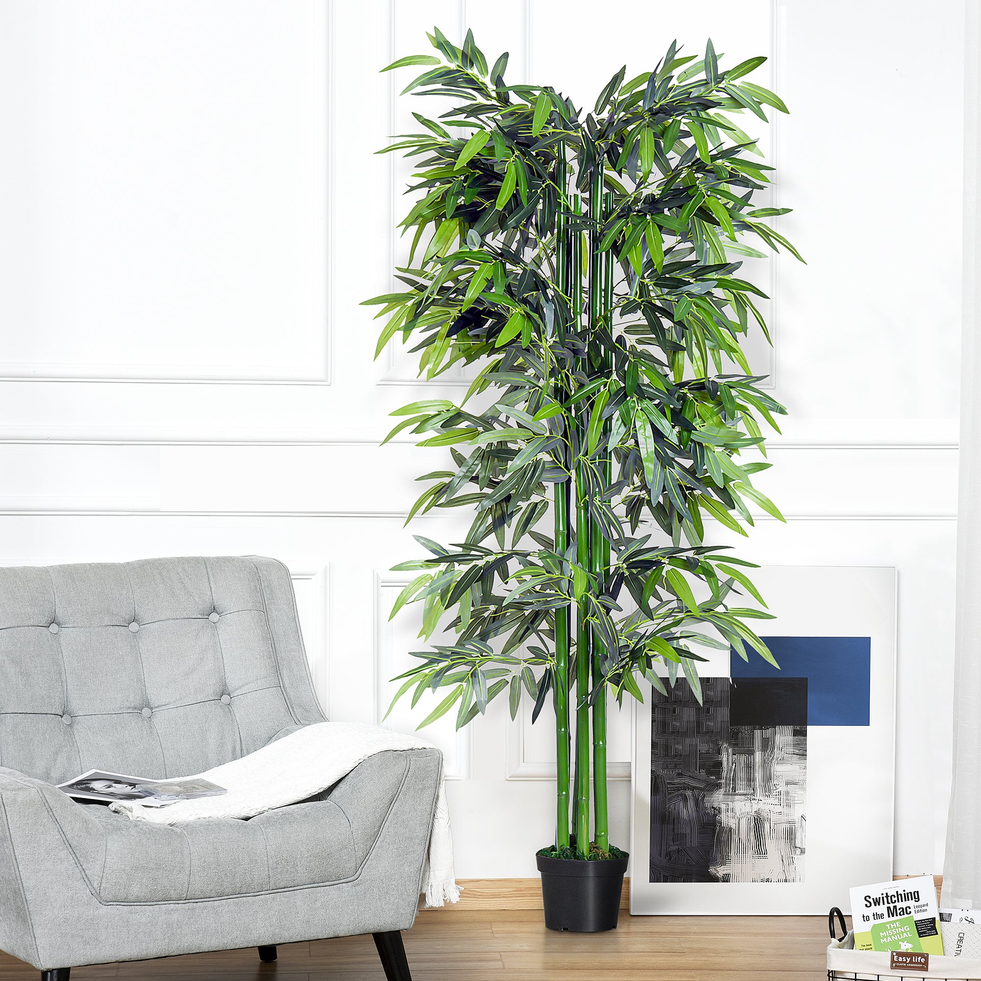 Artificial Bamboo Tree 180 cm with Planter, Realistic, Easy Care, Artificial