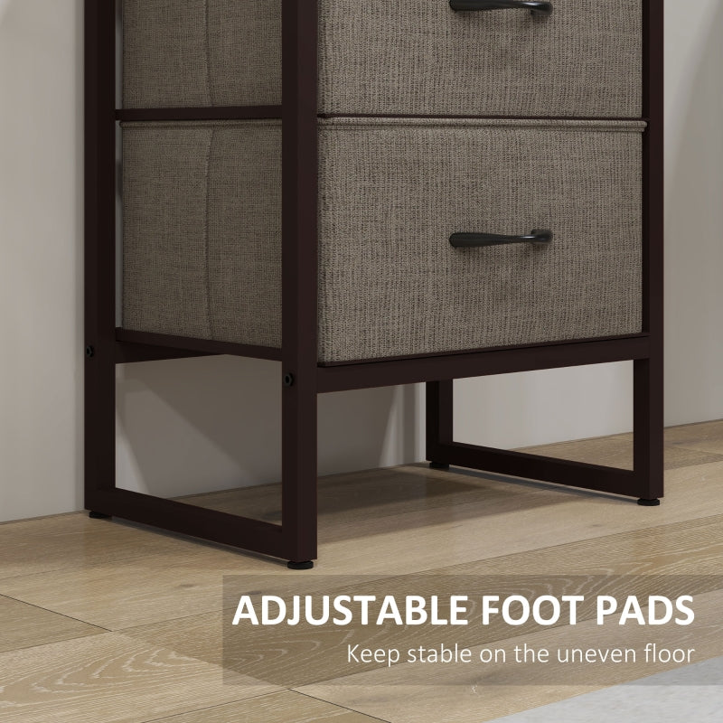 Four-Tier Display Shelf with Bottom Drawers, Industrial Steel