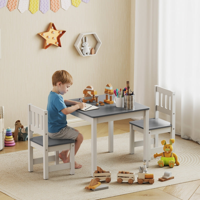 Children's Table Set 3-Piece 56x52x48 cm - Grey