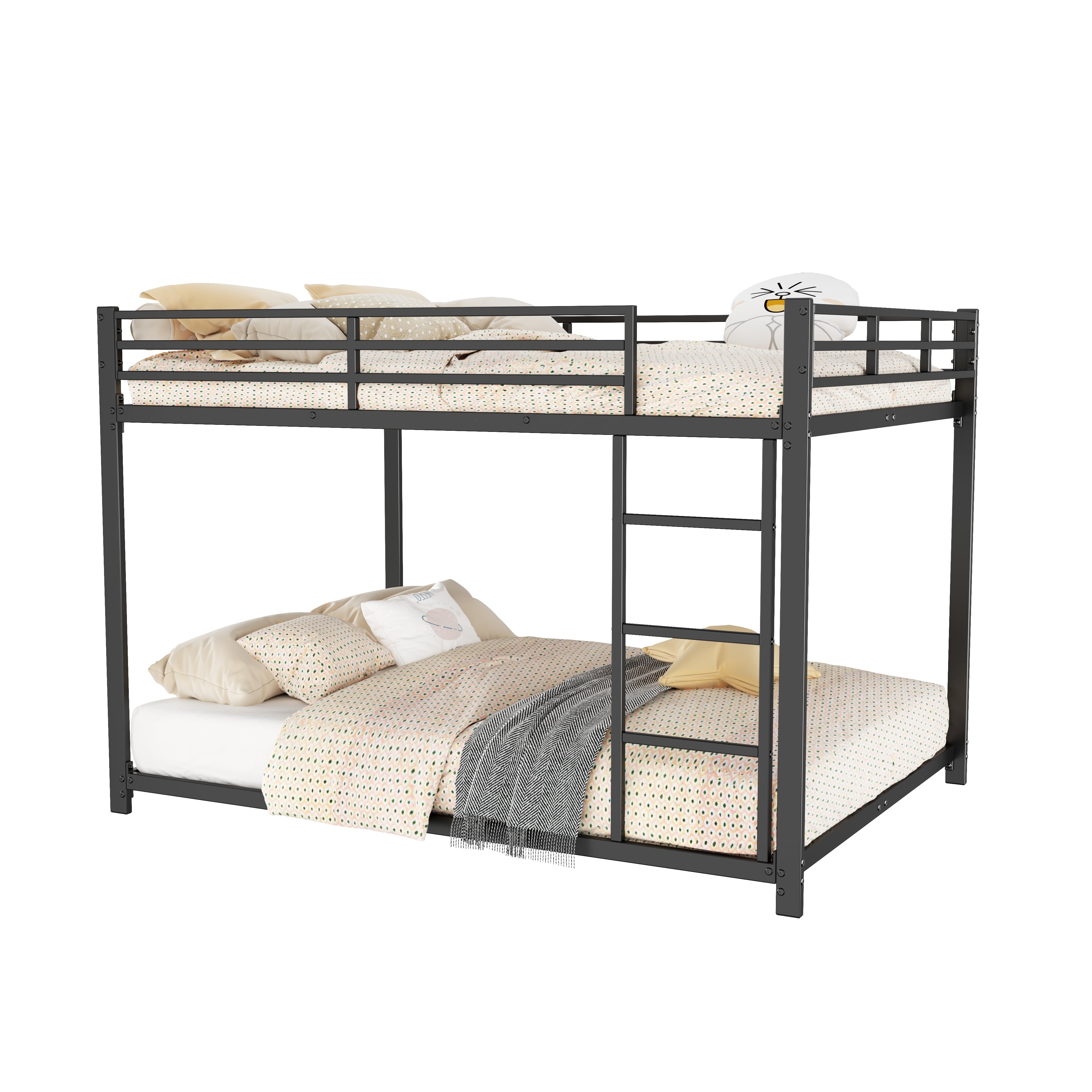 Children's Bunk Bed 140x200 Classic Style Iron Black