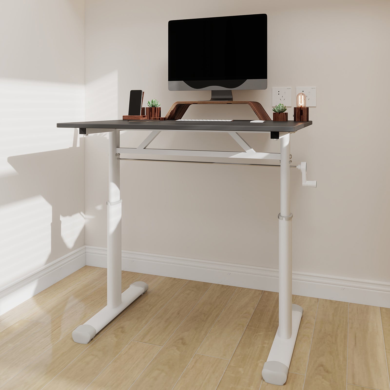 Adjustable Study Desk: Height-Adjustable, Multi-Purpose Home/Office Desk, Compact Design