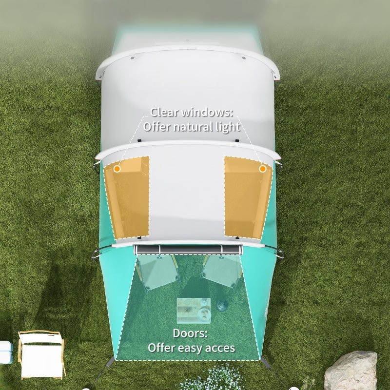 Three-Man Tunnel Tent, 3000mm Water-Resistant Two-Room - Green