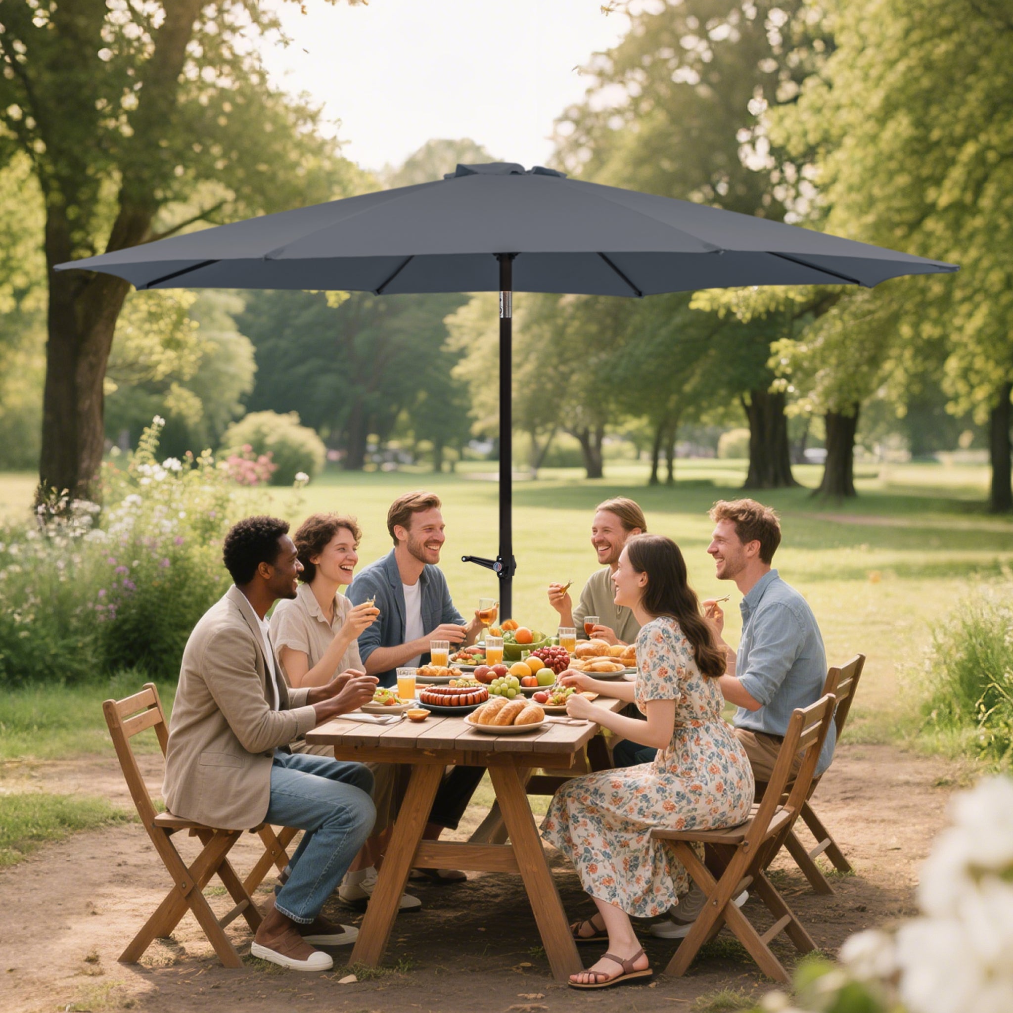 Parasol 300 cm foldable travel beach umbrella for outdoor