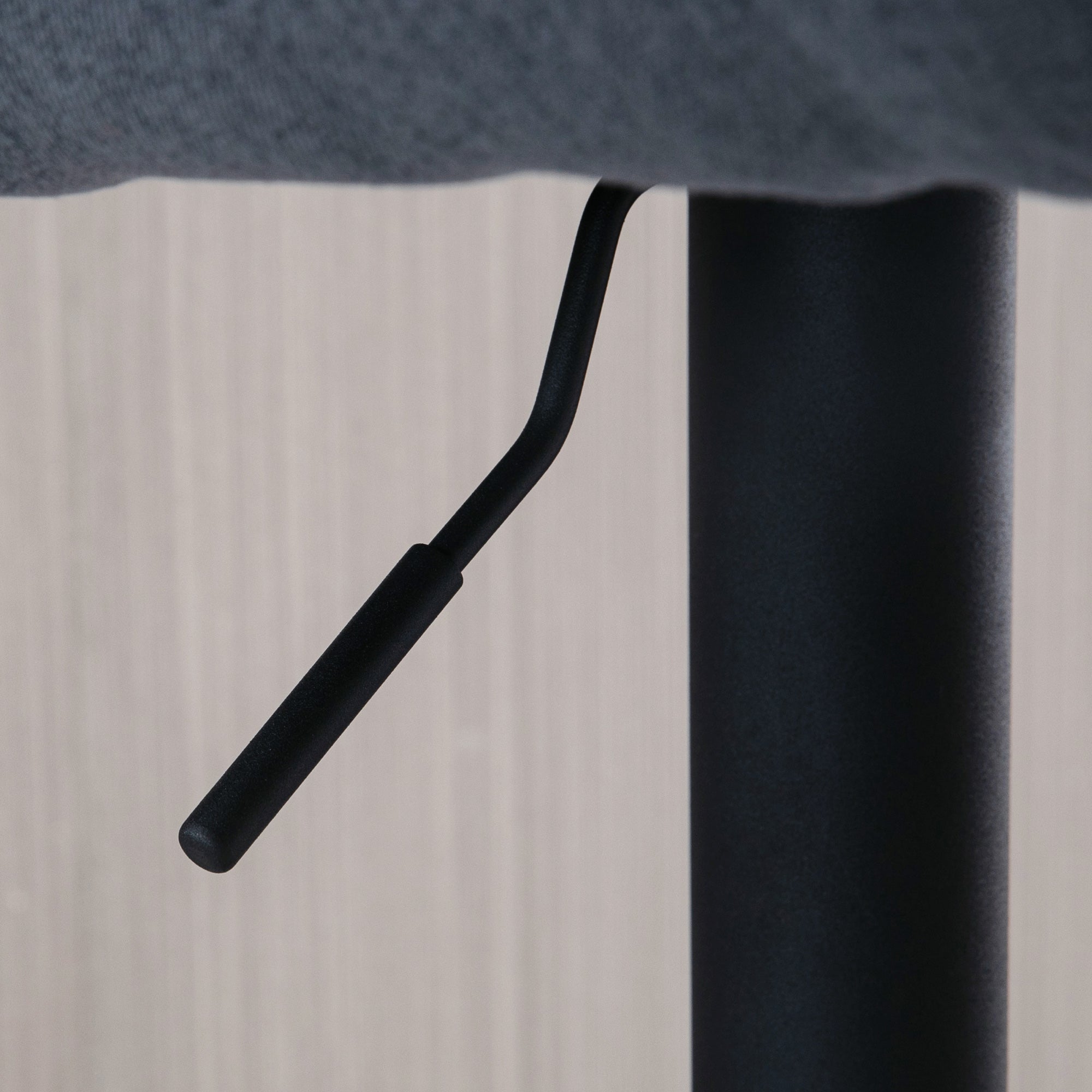 Bar Stool, Height-Adjustable with Backrest and Footrest, Grey Linen Look