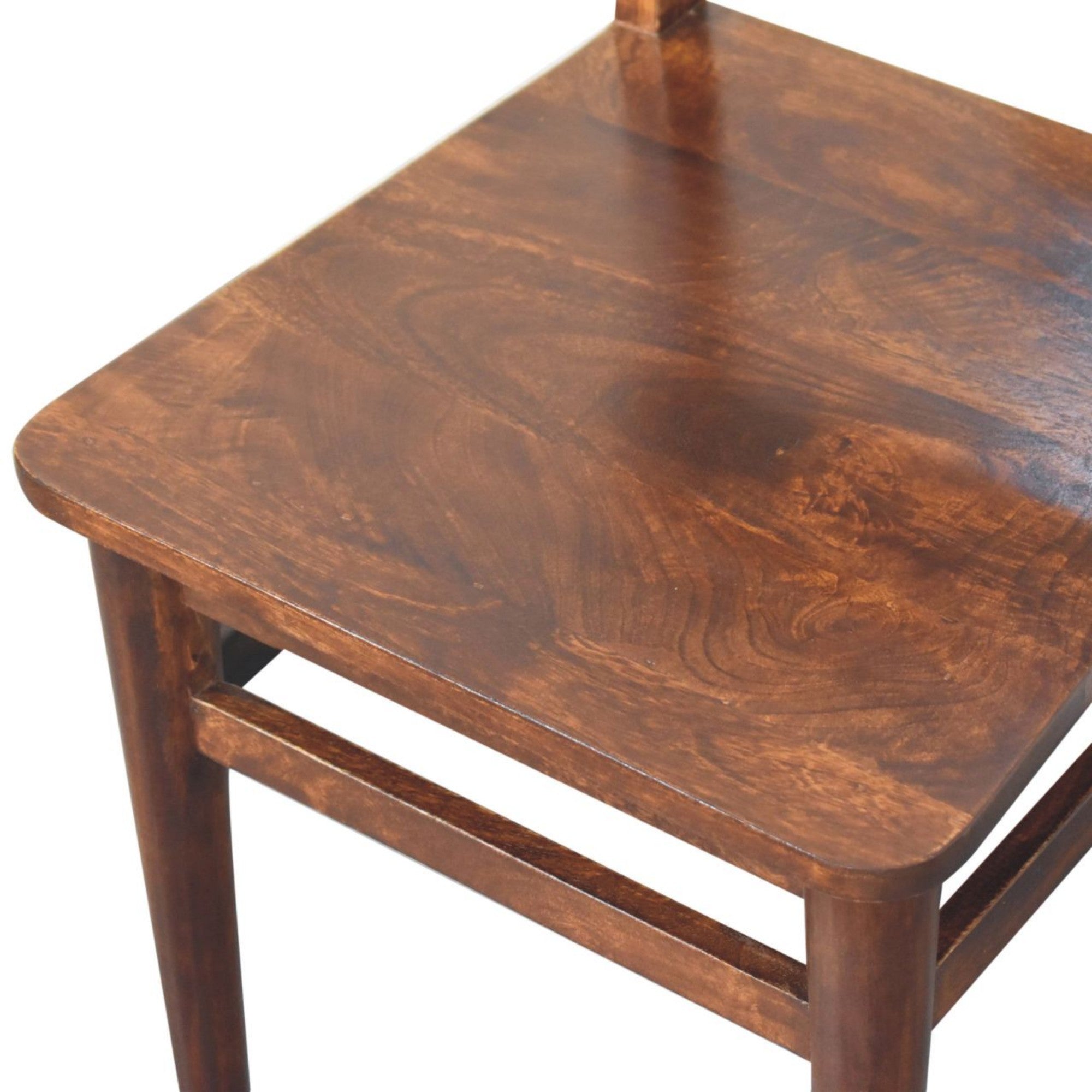Solid Wood Classic Dining Chair, Chestnut Brown