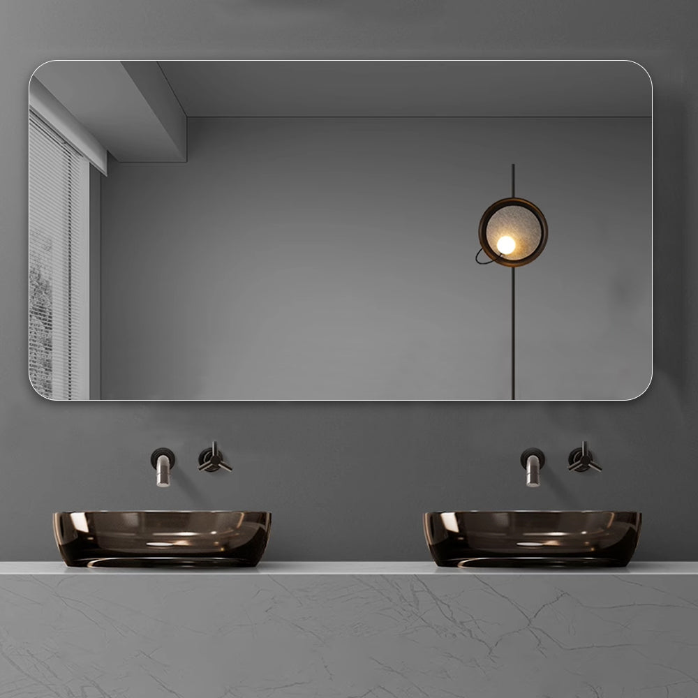 Bathroom Vanity Mirror 70x90CM Wall-Mounted Anti-Fog Waterproof Silver Glass